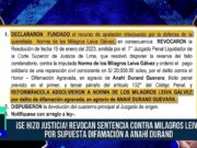 REVOCAN SENTENCIA POR SUPUESTA DIFAMACIÓN CONTRA MILAGROS LEIVA