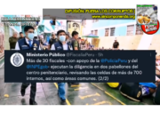 FISCAL DE LA NACIÓN ARRASÓ EN TODOS LOS PENALES PARA RELUCIR LOS ÍNDICES DE RIESGOS Y DE FALTA SEGURIDAD CIUDADANA
