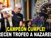 UNIVERSITARIO DE DEPORTES VISITÓ AL SEÑOR DE LOS MILAGROS PARA AGRADECERLE EL TRIUNFO EN LA LIGA 1 Y OFRECERLE EL TROFEO