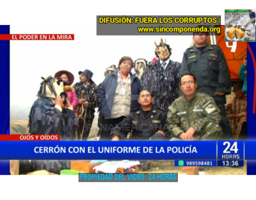 FOTOGRAFÍA DE CERRÓN VISTIENDO EL UNIFORME DE LA PNP AÑOS ATRÁS MUESTRA SU VÍNCULO CON CIERTA PARTE DE LA PNP