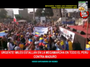 VENEZOLANOS Y PERUANOS EN MARCHA CONTRA MADURO