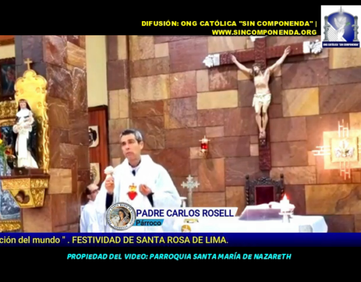 HOMILÍA DEL PADRE CARLOS ROSELL EN LA FIESTA DE SANTA ROSA DE LIMA