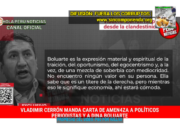 PRÓFUGO CERRÓN ESPUTA CANTIDAD DE INSULTOS CONTRA DINA BOLUARTE TILDÁNDOLE DE INCAPAZ