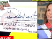 DINA BOLUARTE FALSEÓ LA VERDAD