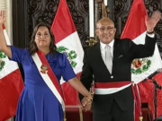 DINA JURAMENTA AL NUEVO MINISTRO DEL INTERIOR, JULIO DIAZ ZULUETA