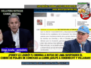 VAMOS AVANZANDO DE A POCO EN IR DEJANDO ATRÁS LA CORRUPCIÓN DE ODEBRECHT RESPECTO A LOS PEAJES
