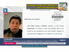 PEDRO CASTILLO DENUNCIA A CONGRESISTAS QUE LO VACARON Y A LA EXPRESIDENTE DINA BOLUARTE