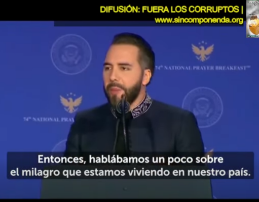 RECORDANDO QUE HACE UN MES BUKELE CON BIBLIA EN MANO HABLÓ AL MUNDO