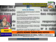 ¿DÓNDE ESTÁN LAS ACTAS PERDIDAS?