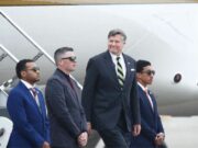 LA COMITIVA DE TRUMP LLEGÓ EN LA TARDE AL PERÚ